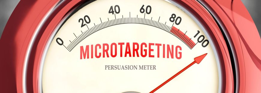 Microtargeting and Persuasion Meter that is hitting a full scale, showing a very high level of microtargeting