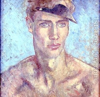 Glyn Warren Philpot Young Man Wearing a Sun Visor