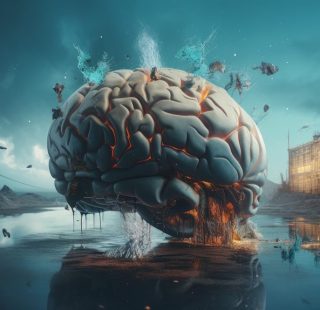 Surreal brain. Generate Ai